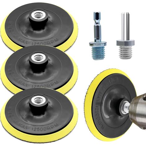 3pcs 125mm Sanding Discs for Angle Grinder with M14 Drill Adapter, M14 Connecting Rod, Sanding Disc for Sandpaper (1/5)
