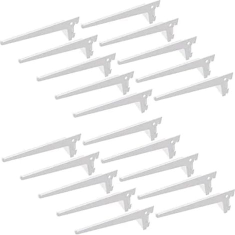 Shelf brackets for single rail perforation pitch 50 mm, white, 200 mm (1/5)