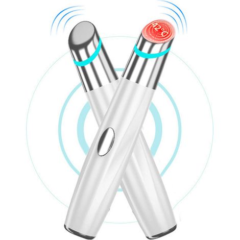 Baguette massage visage et contour des yeux lèvres, chauffante et vibrante, anti-rides, liftante, soin peau, stylo électrique (1/5)