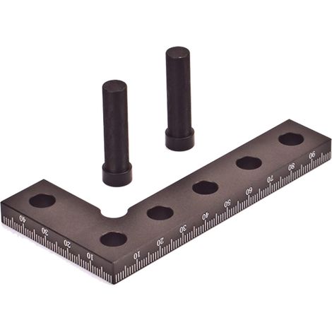 Regla de medición métrica en forma de L, escuadra de 90 grados, herramienta de marcado de aleación de aluminio para carpintería TN-0619 (1/4)