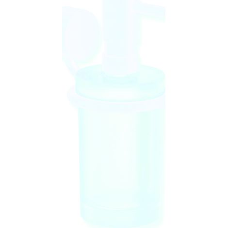 Seifensp., Glas mit Halter Sys 815 Edst. Sch. matt, Gl. sat. schw tma