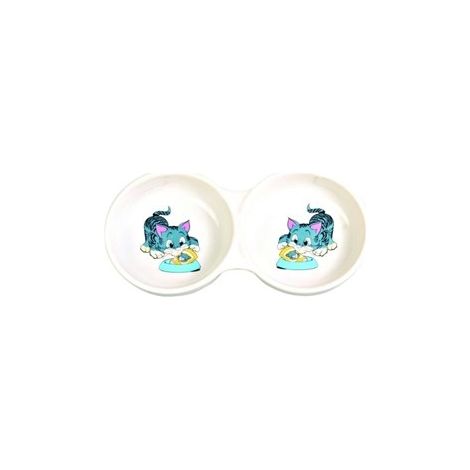 TRIXIE ECUELLE CÉRAMIQUE, DOUBLE POUR CHAT 4014