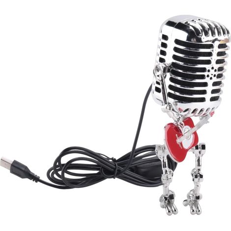 Lampe de bureau rétro avec microphone lampe de table robot (1/5)