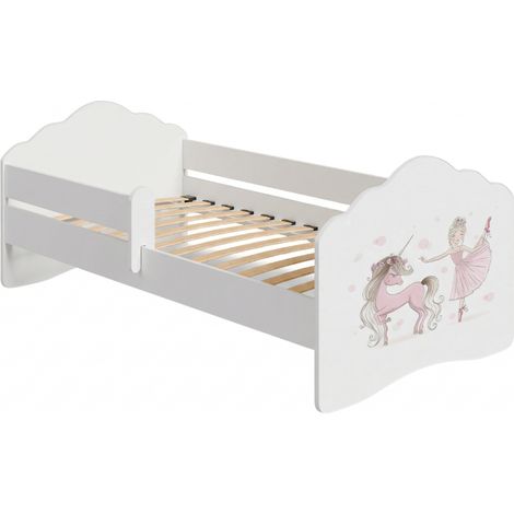 FALA lit d'enfant avec balustrade 70x140 Fille avec licorne