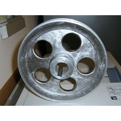 PULEGGIA VOLANO MOTORE ELETTRICO D.160 - 1GOLE - FORO 24 ORIGINALE NUAIR ABAC (1/2)