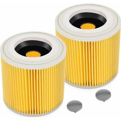 Starlight Lot de 2 filtres à cartouche pour Wd3 Premium Wd2 Wd3 Wd3p Wd3 Mv2 Mv3 Filtre Wd3 Filtre de rechange pour aspirateur Krcher 6.414-552.0/6414552 (1/4)