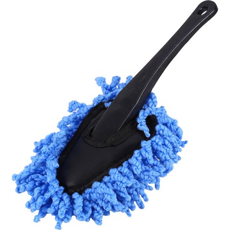 Brosse de nettoyage de vitres de voiture en microfibre avec manche long, chiffon de nettoyage pratique (1/5)