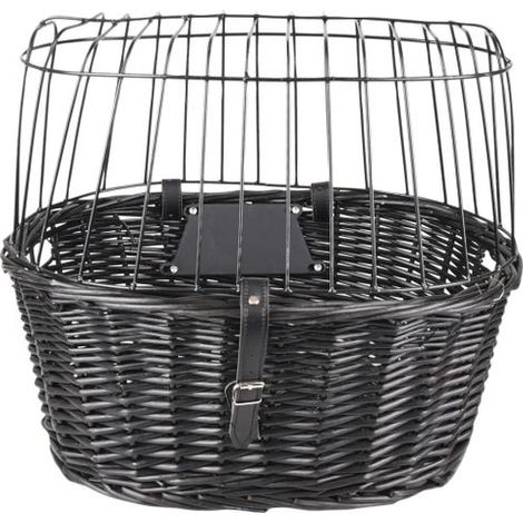 MaxxPet Cestino per bicicletta cane - Cestino per cani bicicletta - Anteriore manubrio della bicicletta - 46,5x37,5x40,5 cm - Nero (1/5)