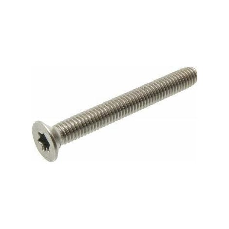 Vis à métaux tête fraisée torx inox - Longueur: 80 - Qualite Inox: A4 - Diamètre: 8