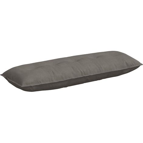Back Pillow Light Grey 140 x 50 cm Corduroy Fabric vidaXL