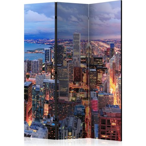 Paravento - Illuminated Chicago [Room Dividers] - 135x172 (1/4)