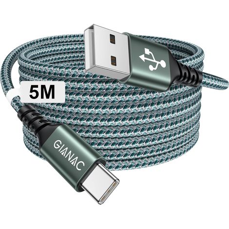 Cable USB C Long 5M 3.1A Câble USB C Charge Rapide Cable USBC (1/5)