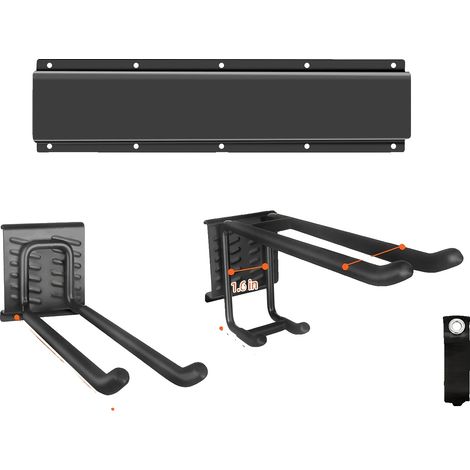 Garage Wandorganizer, Robuste Konstruktion, Multifunktionale Haken, schwarz (1/2)