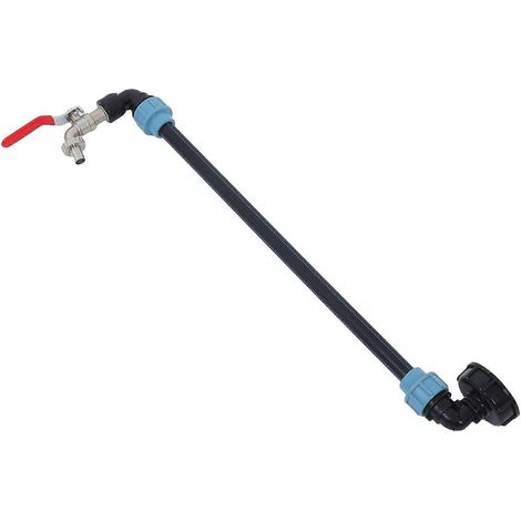 Adaptateur de réservoir d'eau fileté pour fût d'une tonne, compatible avec les vannes de tuyau d'arrosage. (1/5)