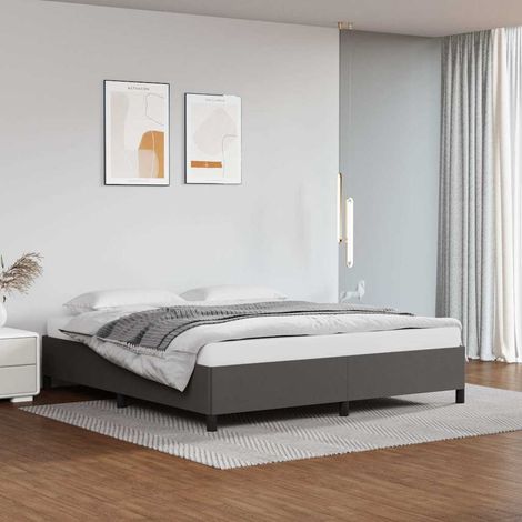 Cadre de lit sans matelas-Structure de lit gris 160x200 cm similicuir (1/5)