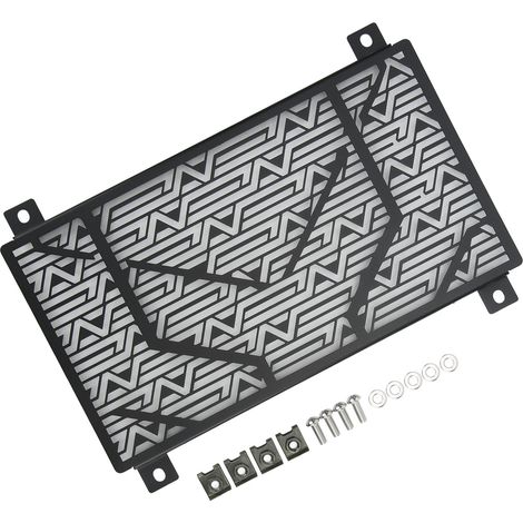 Grille de radiateur de moto, couvercle de réservoir d'eau en acier inoxydable, remplacement pour NINJA 250 300 400 2018+ (Noir) (1/5)