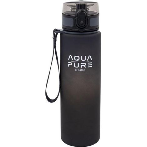 Bouteille Aqua Pure grise/noire 600ml astra