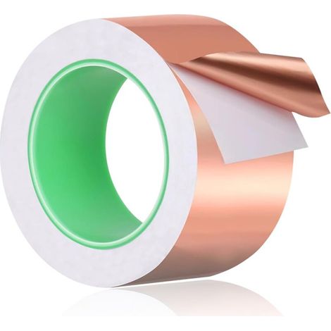 Ruban de cuivre 20mm50m, Ruban de cuivre autocollant contre les limaces, Protection efficace contre les limaces pour potager surélevé, jardin & balcon, pour ruban de blindage EMI Piège à limace (1/4)