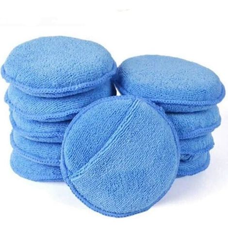 éponge de polissage,10 Pièces éponge Applicateur de Cire en Microfibre de 125mm, tampon d'application de cire pour cires, produits de polissage, nettoyant peinture (1/5)
