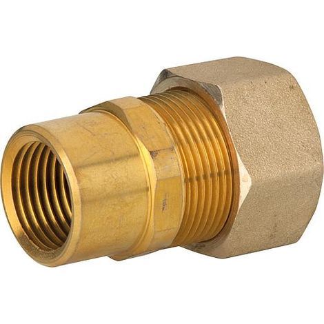 Raccord pour tube à spirale DN20 x 3/4" femelle, laiton, avec joint graphite haute T°