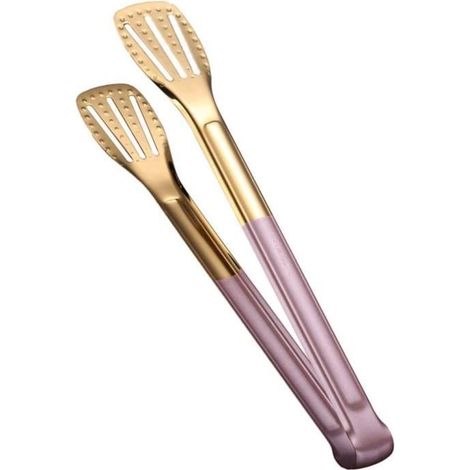 1 pince en acier inoxydable, design ergonomique, pinces de cuisine multifonctionnelles pour barbecue, salade et service à table (1/4)