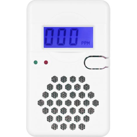 Mini détecteur de monoxyde de carbone avec alarme sonore et écran LCD digital, bouton test/réinitialisation, indicateur batterie faible, pour maison, bureau, voyage intérieur et extérieur (1/5)