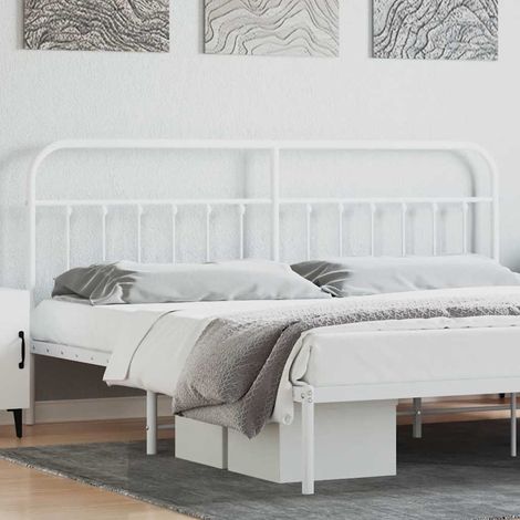 vidaXL Cabecero de repuesto de metal blanco 200 cm (1/5)