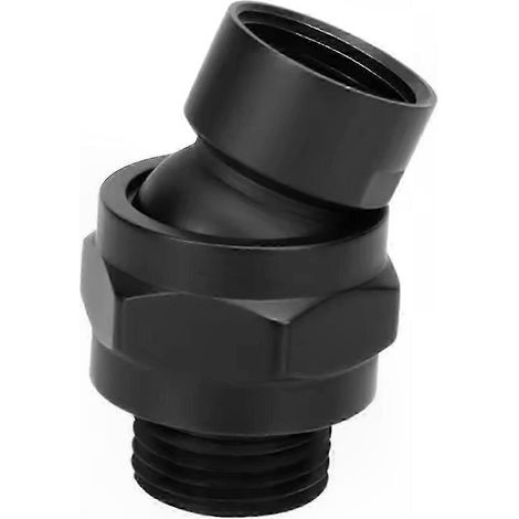 Universeller, um 360° drehbarer Adapter für fest installierte und Handbrausen, drehbare Messingarmatur, Standardanschluss, kompatibel mit allen Modellen, verchromt (1/5)