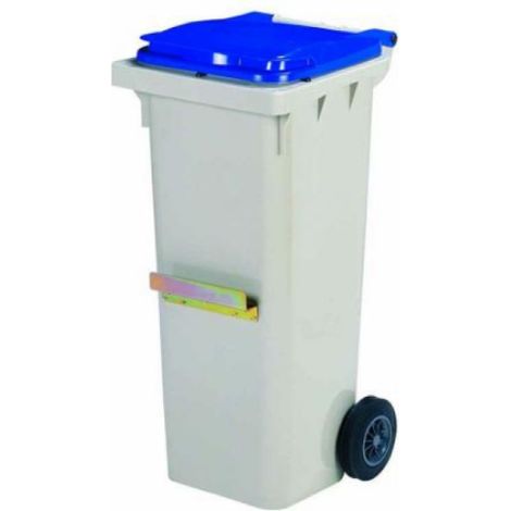 Conteneur 2 roues Korok - 120l barre ventrale - bleu / gris