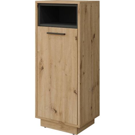 Mobiletto bagno Beatrice, Rovere artigianale, 38 x 93 cm, Vicco