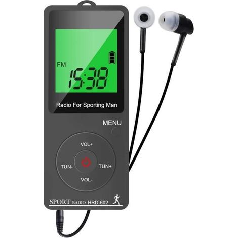 Radio de Poche, Aooeou Petite Radio Personnel AM-FM Mini Récepteur Portable avec Batterie Rechargeable avec Écouteur138 (1/4)