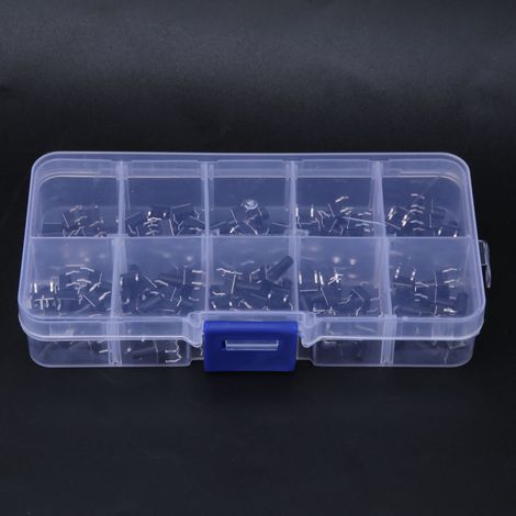 100 Stück 10-Wert 6x6x4,3-13 mm taktiler Drucktaster, wasserdichter Mikro-Taktschalter (1/5)
