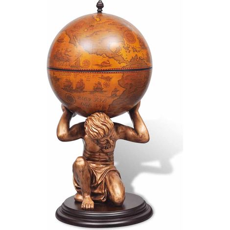 Maison Exclusive - Bar a Globo Portabottiglie Vino Design Atlas 42x42x85 cm (1/5)