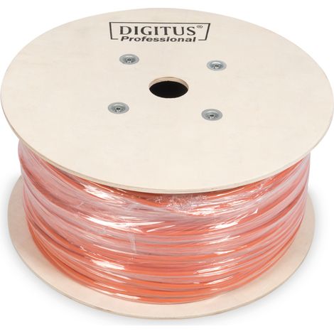 Digitus Professional Cat7 S/FTP Verlegekabel simplex, Dca, Kabel, orange, 500 Meter Trommel (1/2)