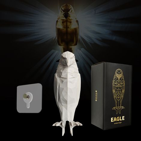 Gigante GmbH - Veilleuse hibou moulée par injection, décoration murale, décoration d'intérieur pour fêtes, fabricant en gros, lampe murale hibou blanche moulée par injection