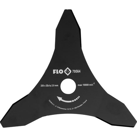Dreizahn-Schneidscheibe für Motorsense 2 mm, 250 mm, 25,4 mm