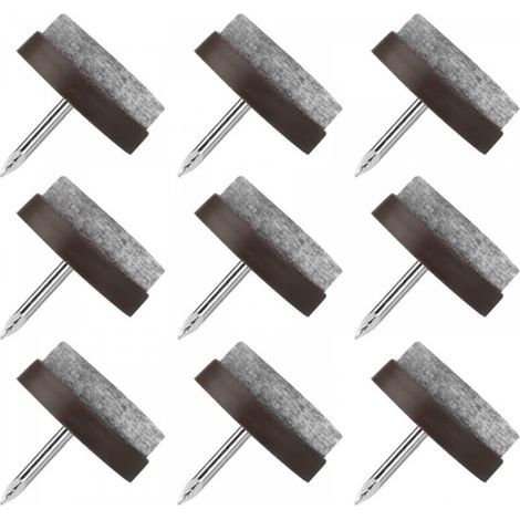 Patin Chaise a Clouer, 80 Pcs Clous Patins de Meuble, Patins Glisseurs Rond 22mm Tampon Chaise, Patins Meubles en Feutre Tampons pour Protection Pieds de Table Chaise Meubles (1/5)