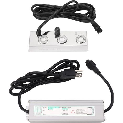 Ultraschall-Nebelsystem aus Edelstahl 304, 3 Düsen, wasserdicht nach IP67, mit automatischer Abschaltfunktion, ideal für Gewächshäuser, Gärten, Rasenflächen und Teiche (US-Stecker, 100-240 V Wechselst (1/5)