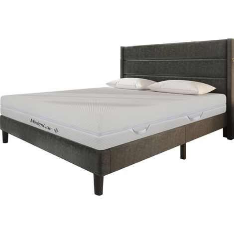 Matelas 180x200 cm 7 zones en mousse froide, réversible H2/H3, 20 cm, housse climatisée lavable à 60 °C, antidérapant, pour lit double, livré roulé - CHICFURN (1/5)