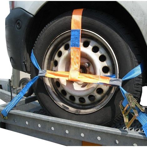 2 x Reifenspanngurt Autotransport Radsicherung Zurrgurt PKW Reifengurt Radgurt