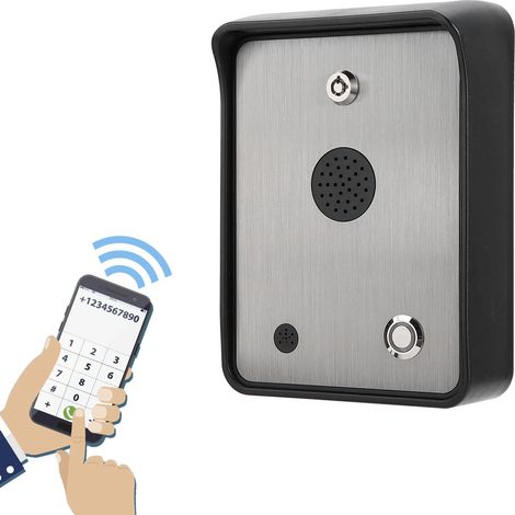 Zoternen – Interphone vidéo GSM étanche – Appel à distance – Compatible alarme – Communication bidirectionnelle – Installation facile