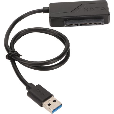 Câble adaptateur USB 3.0 vers SATA 12 V 2 A Plug and Play, transfert rapide pour disques durs SATA 2,5" et 3,5" SSD (1/4)