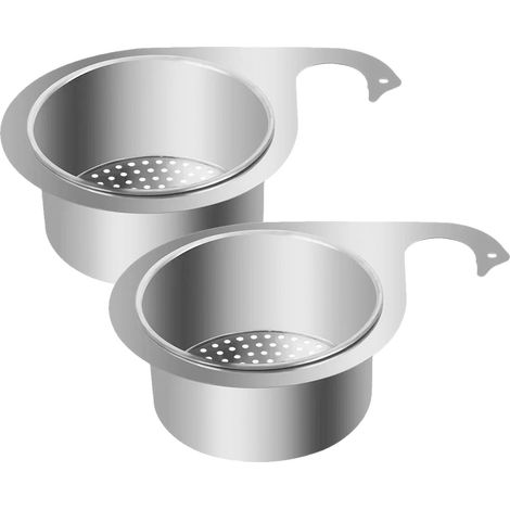 Passoire Évier - Acier Inoxydable 304 - Pour Cuisine Salle De Bain Lavabo - Lot De 2 (1/5)