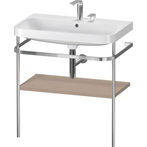 Duravit Happy D.2 Plus c-shaped Set mit Metallkonsole, 775x490mm,