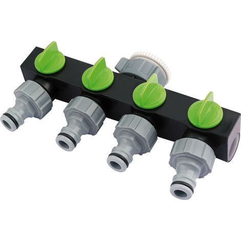 Draper 4-Way Hose Connector Model 26333 – Heavy-Duty Multi-Outlet Water Connector for Garden and Irrigation Use