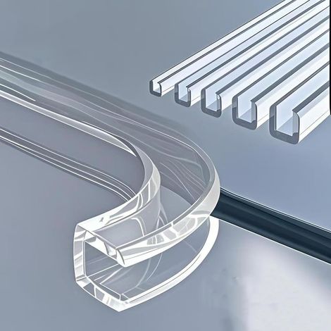 Protection de bord transparente en PVC pour meubles, 5 mètres (16 (1/5)