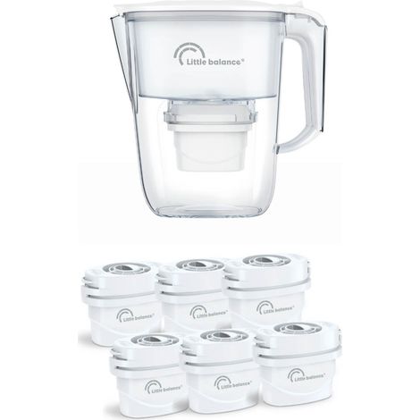 Carafe filtrante + lot de 6 cartouches filtrantes - Little Balance - 8634 (1/2)