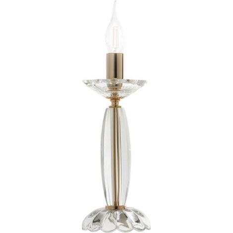 Lampada da tavolo FIAMMA Oro in cristallo e vetro trasparente 15x32 cm (1/2)