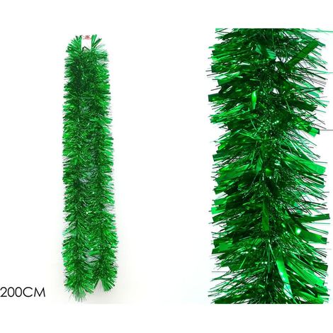 Ghirlanda filo verde mt 2 per decorazioni addobbi da albero di natale casa vetrine (1/4)