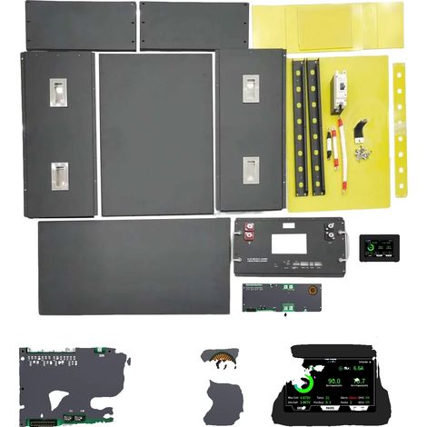 Kit de batterie, assemblage DIY, surveillance LCD, Empilable et BMS LCD (1/2)
